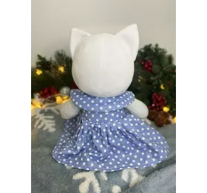 Мягкая игрушка котик в платье